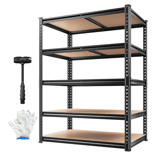 5-Tier Adjustable Metal Shelving Unit with 915 kg Capacity – FlexiRack™