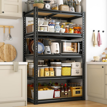 5-Tier Adjustable Metal Shelving Unit with 915 kg Capacity – FlexiRack™